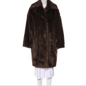 ⚬ diesel dark brown faux fur coat | SM